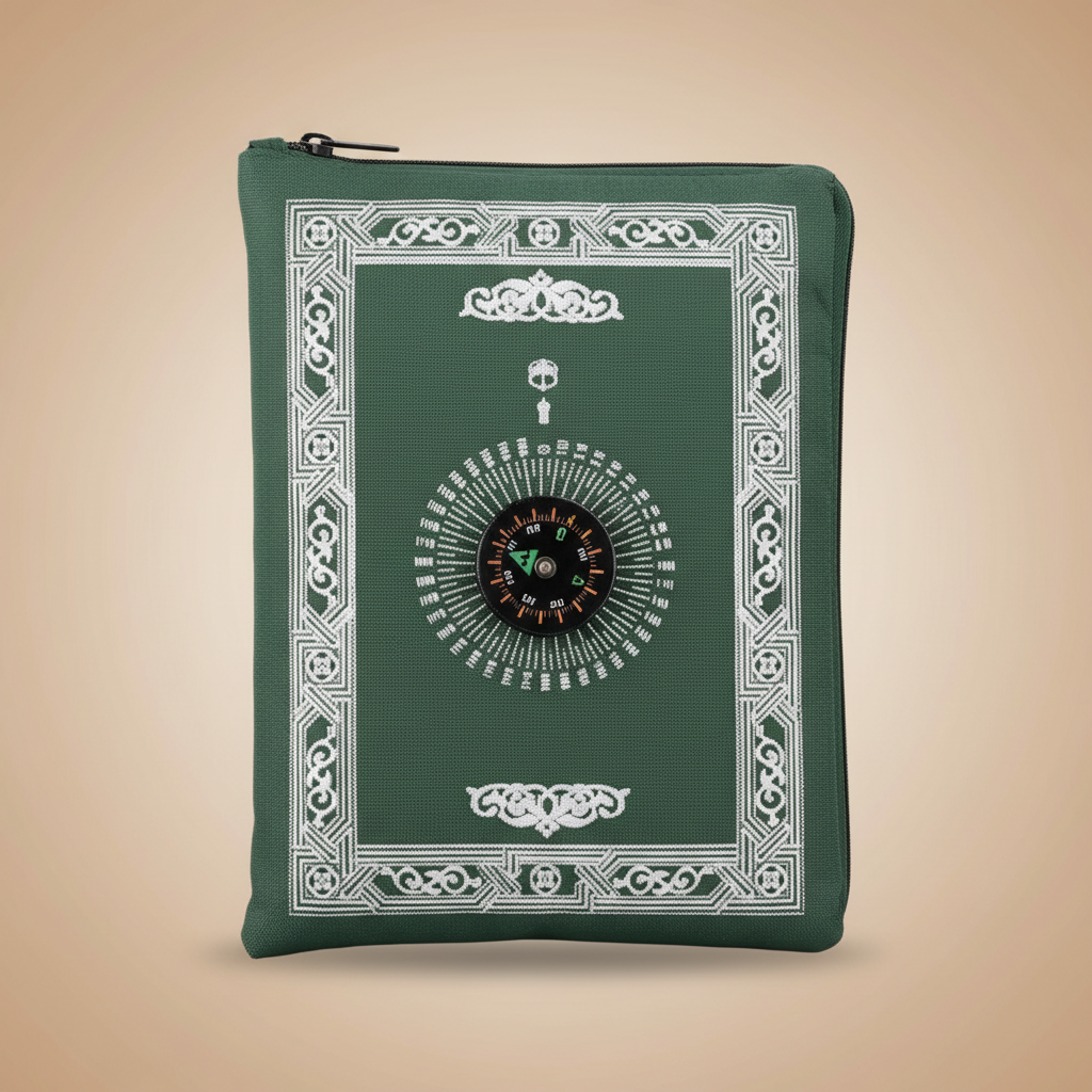 Tapis de prière pliable de voyage - Vert